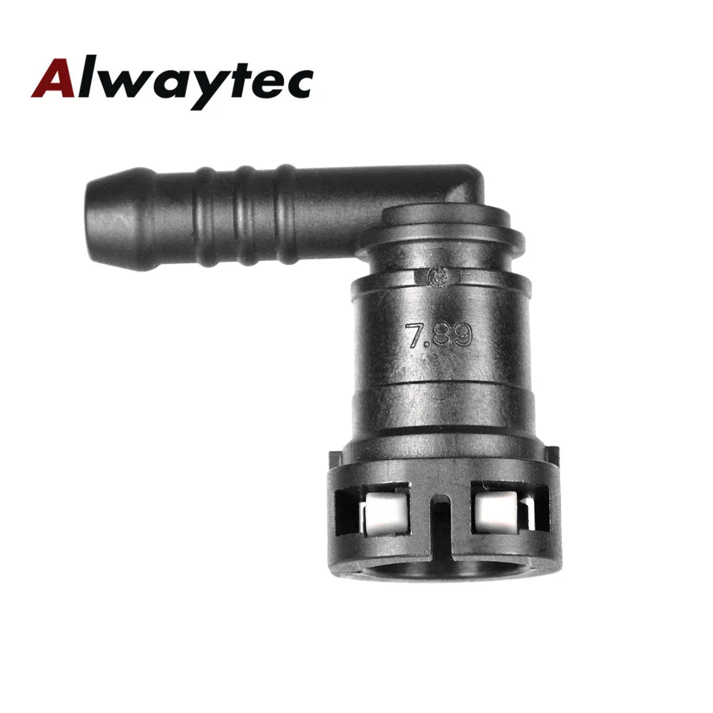 Fuel hose quick connector for rubber hose in