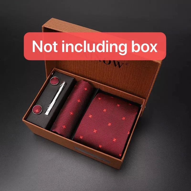 modern ties for men 2024 red Set Gift