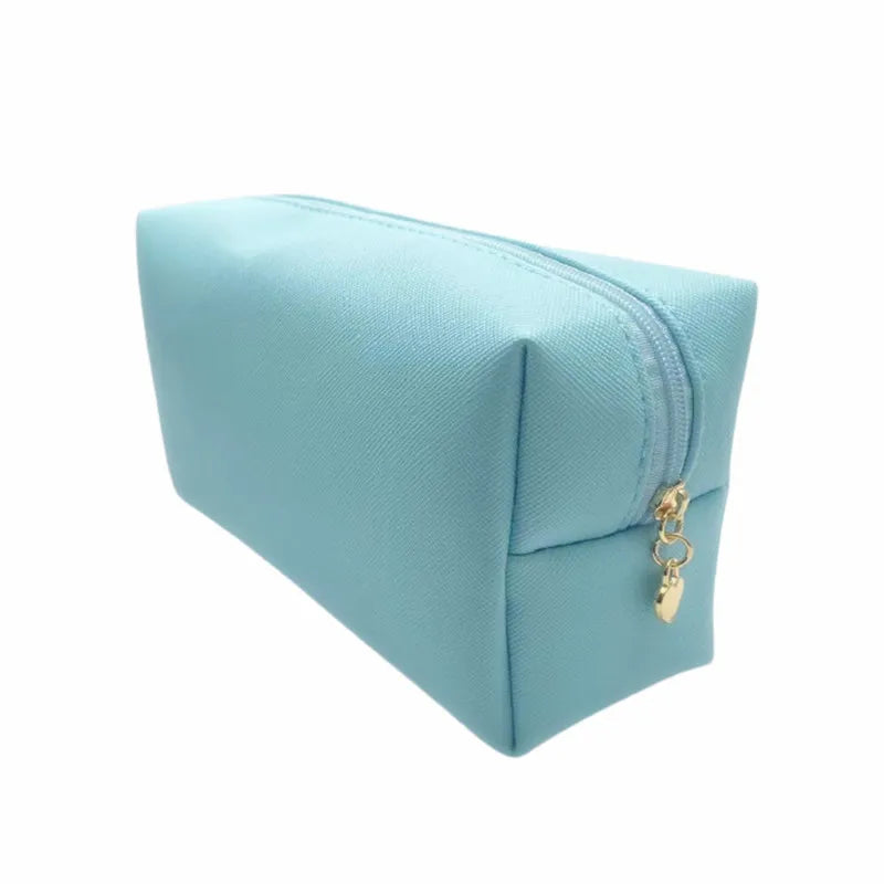 Personalized Embroidery Small Makeup Bag PU Leather Travel
