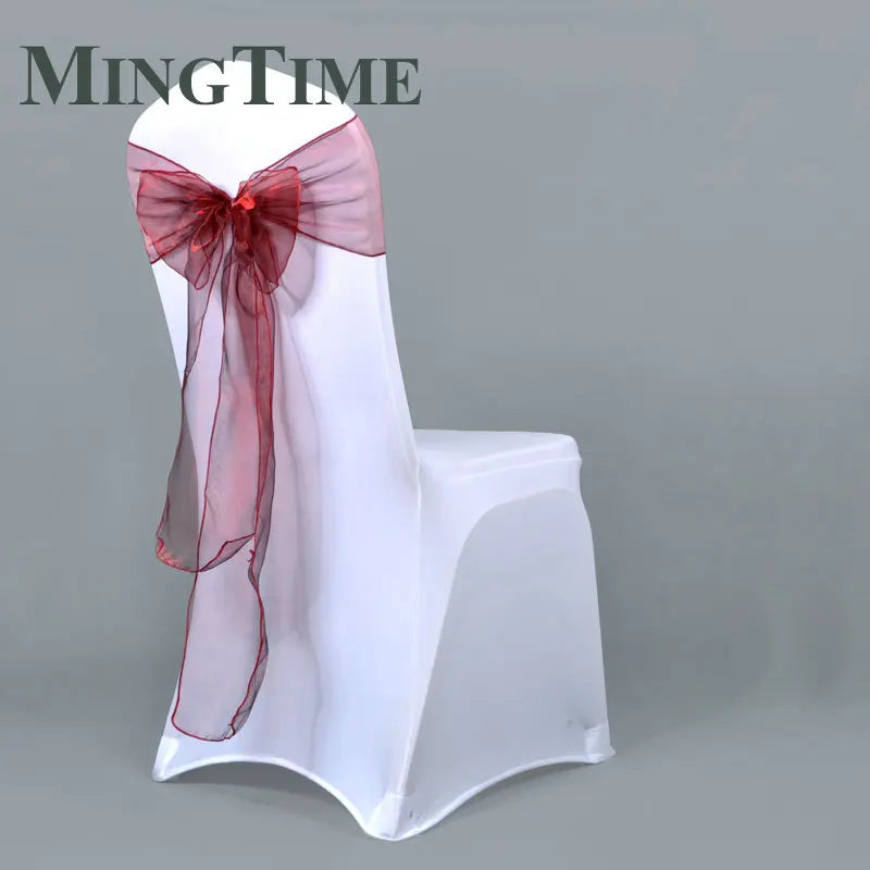 25pcs 275cm Sheer Organza Chair Sashes Band Ribbon