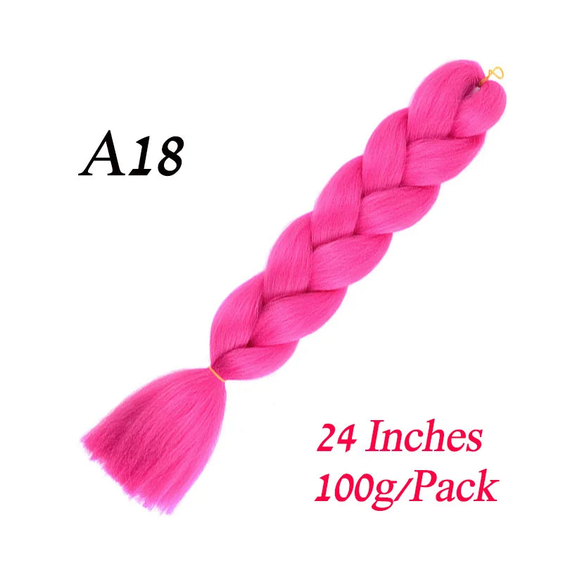 Synthetic Jumbo Braiding Hair Extension 24 " Heat