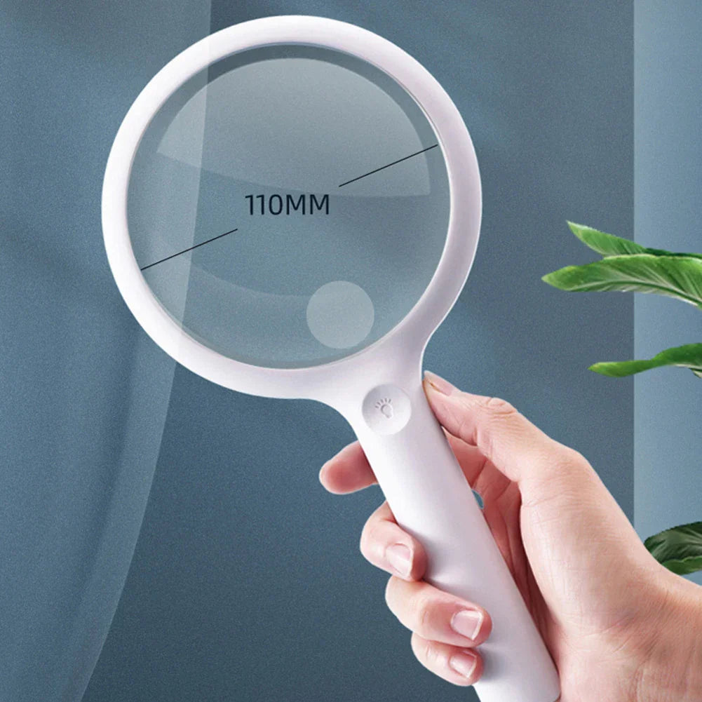 10x Super Large Magnifying Glass with LED Lights