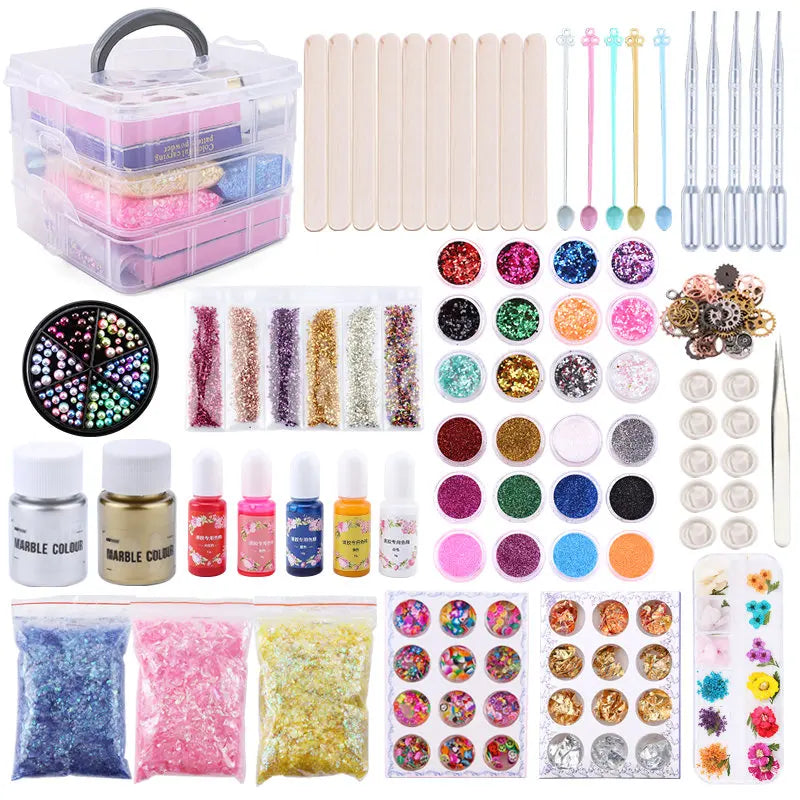 Epoxy Resin Accessories Kit With 3 Layers Box