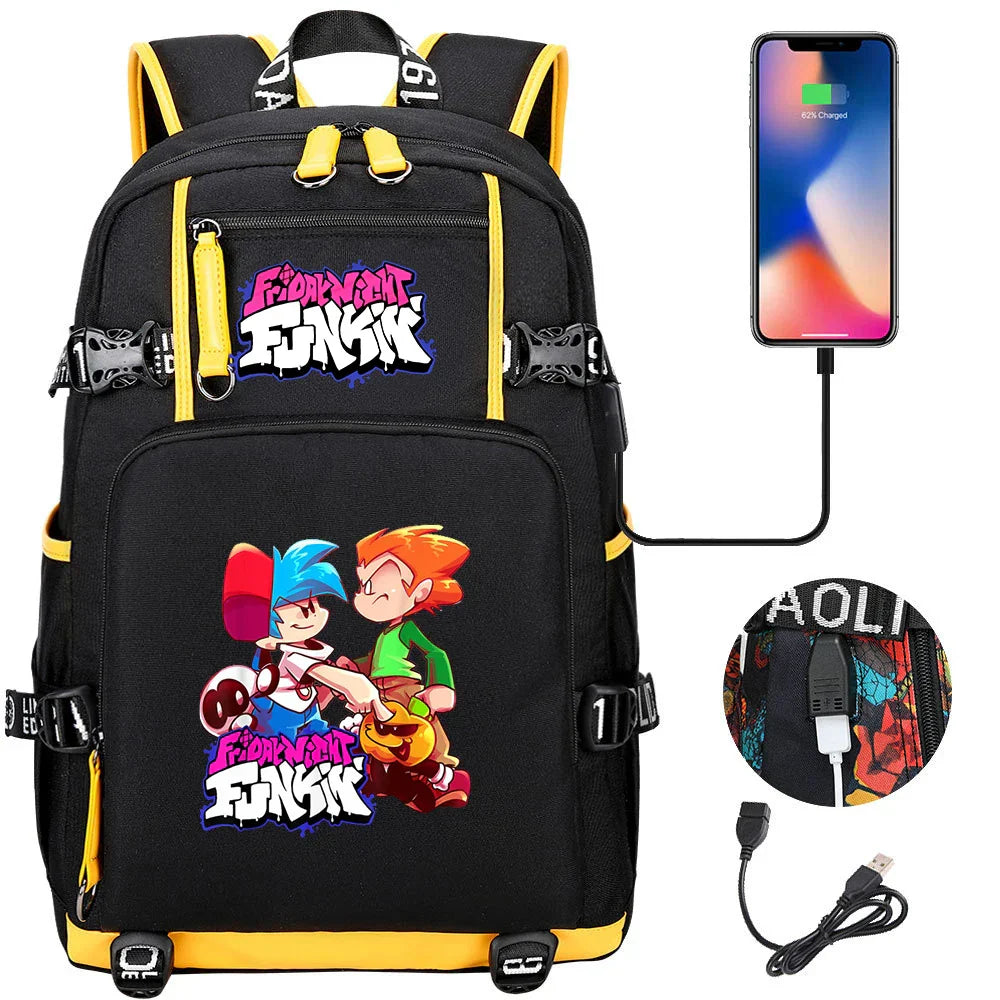 Friday Night Funkin Backpacks For School Multifunction USB