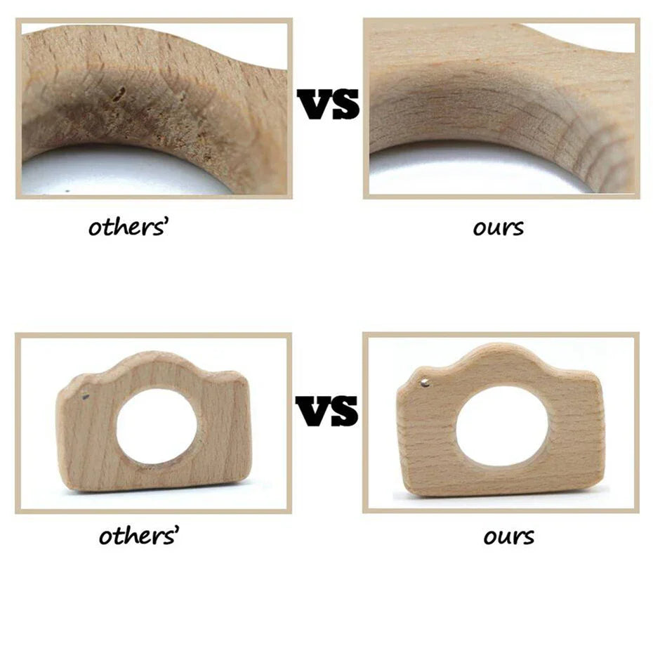 20pc Baby Wooden Teether Animal Beech Pacifier Pendant