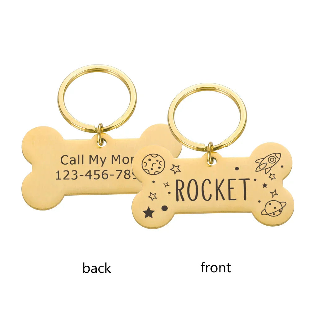 Custom Dog ID Tag Personalized Pet Name Address