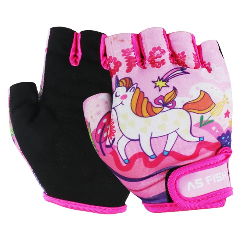 Cartoon XS S Bike Cycling Gloves for Kids