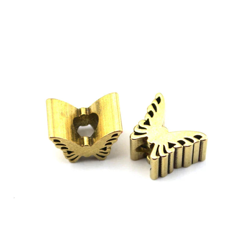 Butterfly Titanium Alloy Brass Knife Umbrella Rope Pendants