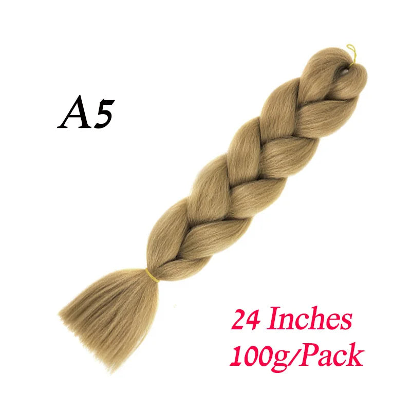 Synthetic Jumbo Braiding Hair Extension 24 " Heat