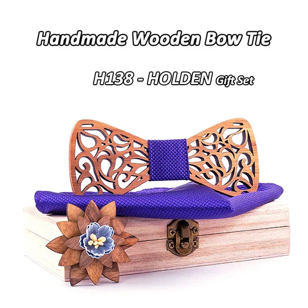 Mahoosive New Floral Wood Bow Ties for Men