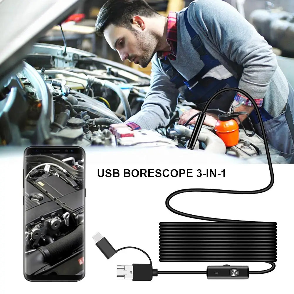Mini USB Car Endoscope Camera Auto Parts Telescopic