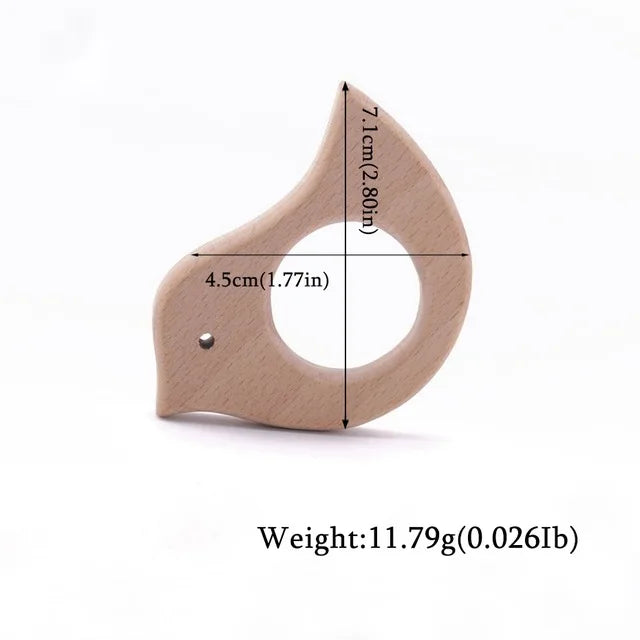 20pc Baby Wooden Teether Animal Beech Pacifier Pendant