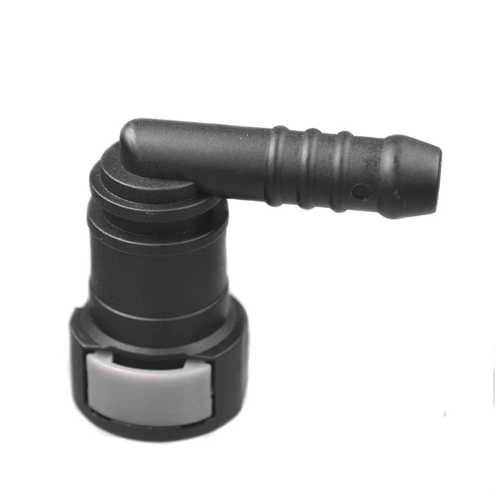 Fuel hose quick connector for rubber hose in