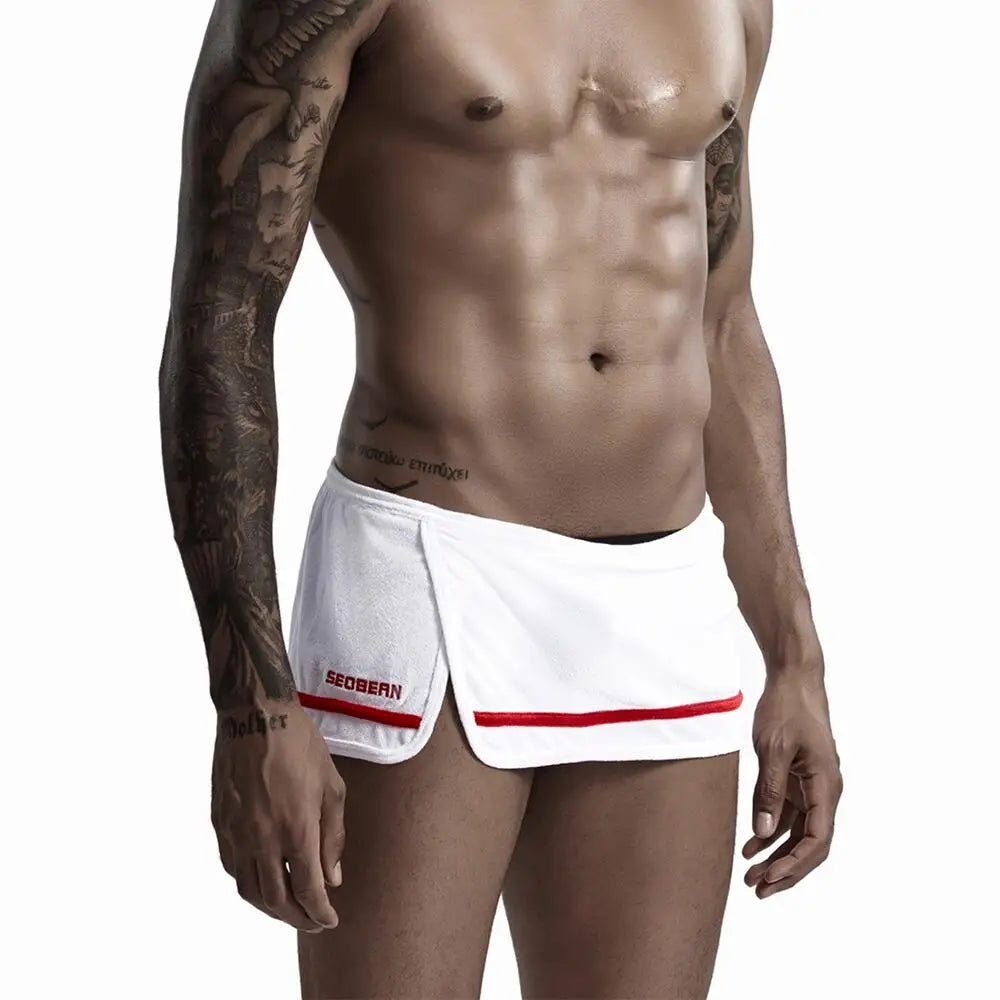 SEOBEAN Men's Pajamas Sleep Bottoms Side Slit Home