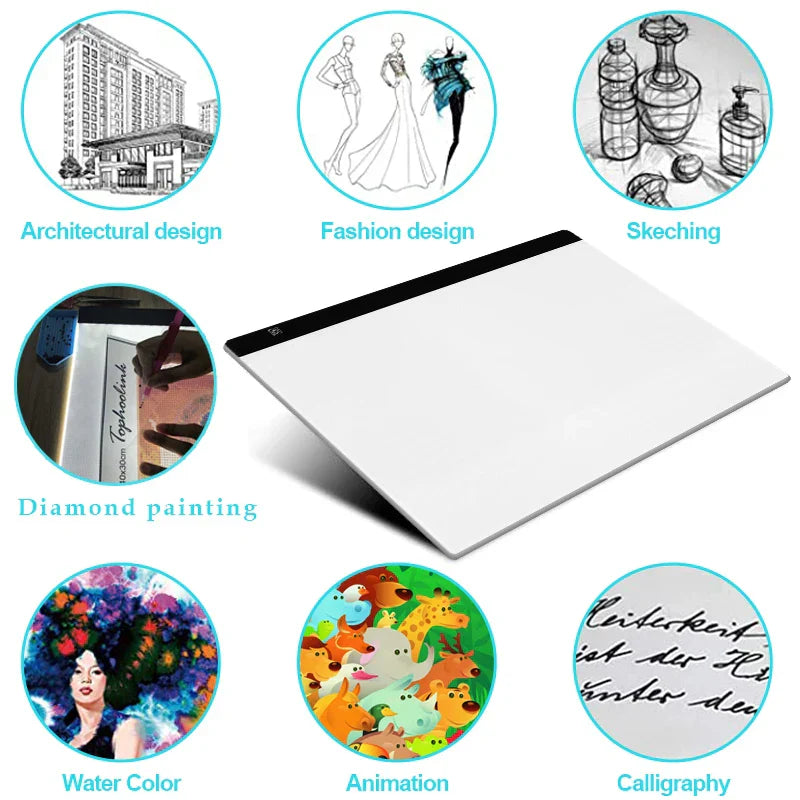 New (60*40cm)A2 Drawing board LED Digital Graphics Light