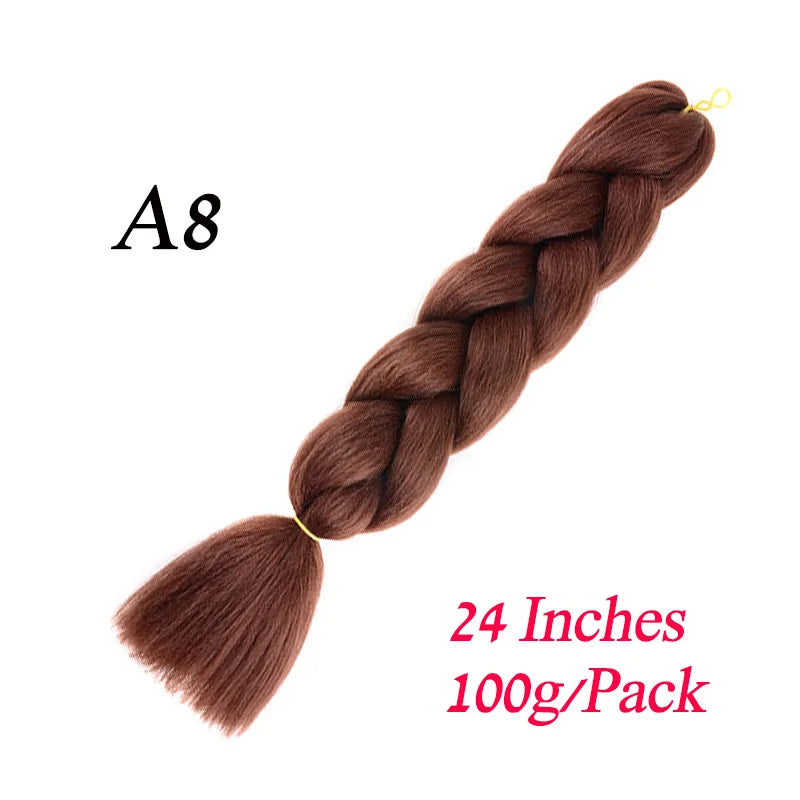 Synthetic Jumbo Braiding Hair Extension 24 " Heat