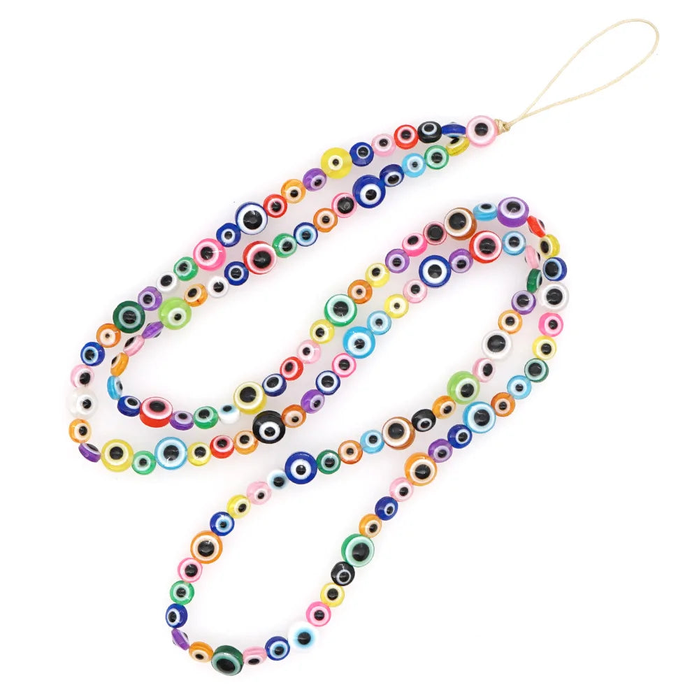 2022 New Evil Eyes Multicolor Glazed Round Beaded