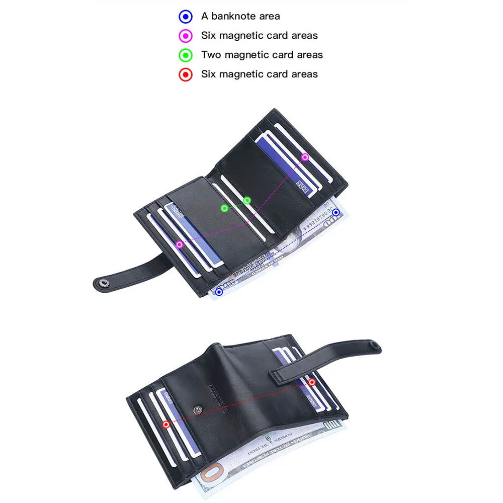 2022 Mini Men's Card Wallet – Customized PU Leather with 14 Card Holders