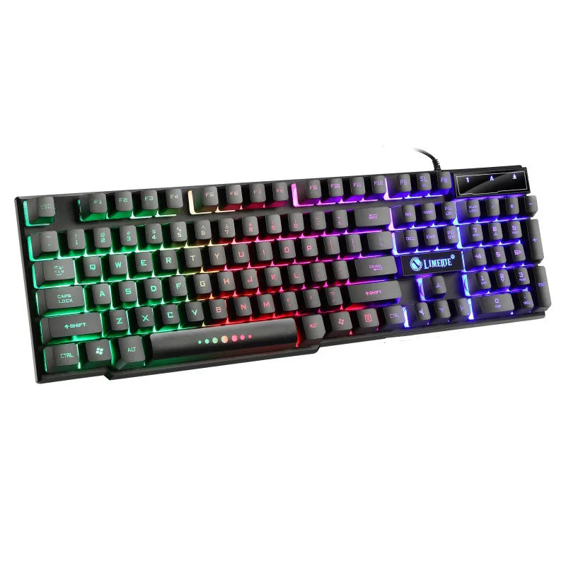 USB Wired Gaming Keyboard Mouse Combos PC Rainbow