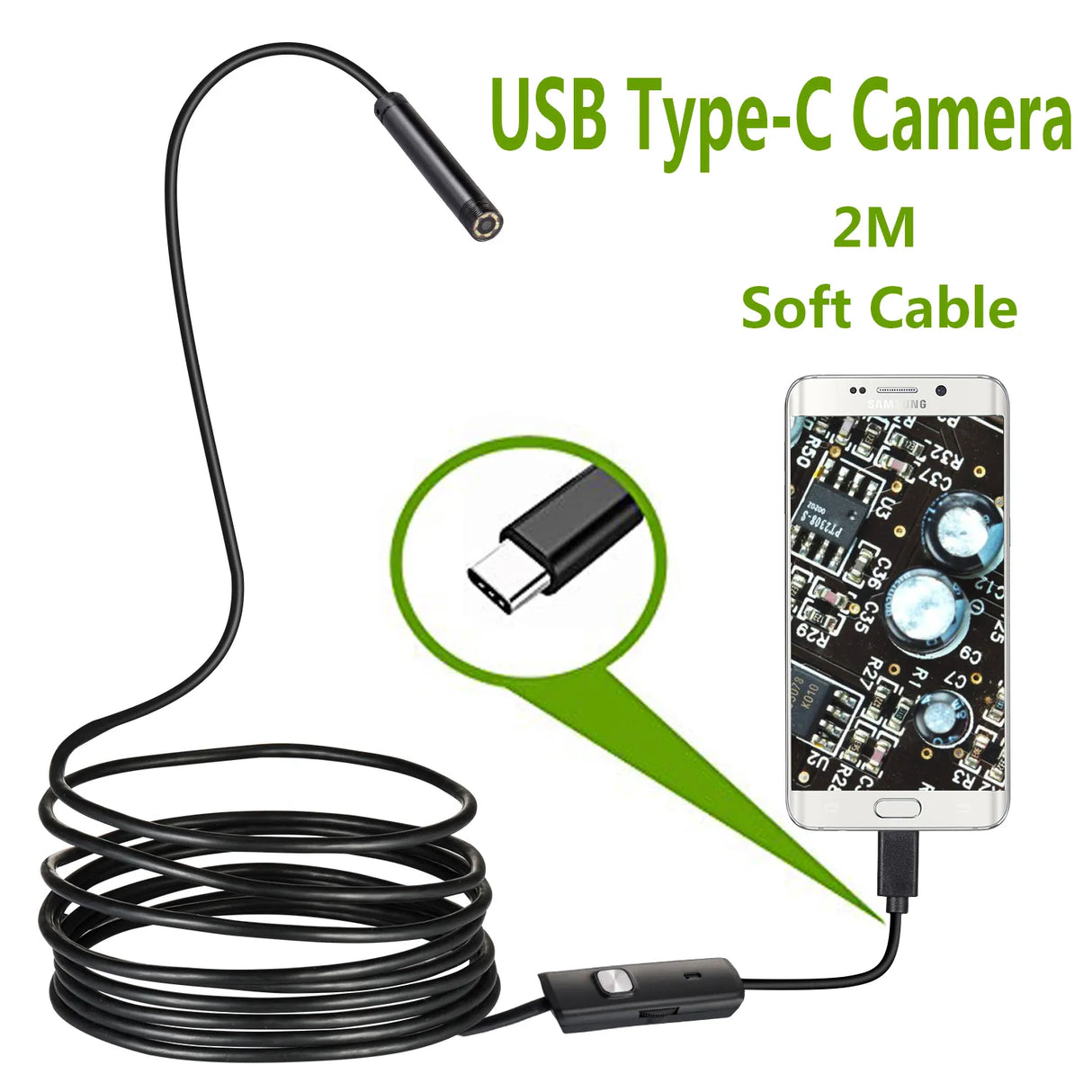 Newest 7.0mm USB Type-C Endoscope Camera Android PC