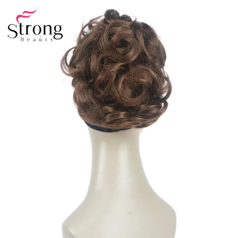 StrongBeauty Silver Short Natural Wave Ponytail Hair Extension