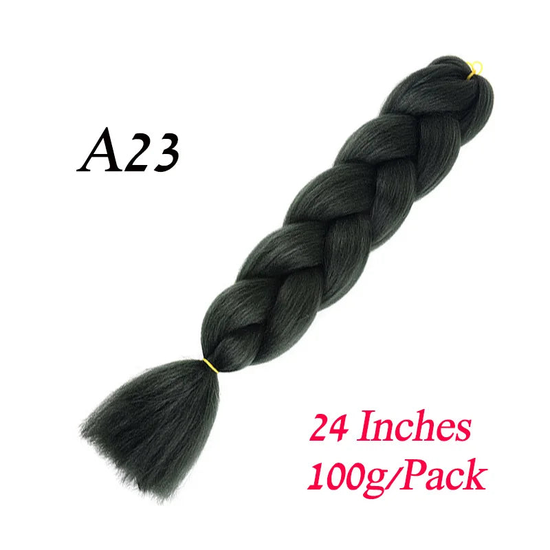 Synthetic Jumbo Braiding Hair Extension 24 " Heat