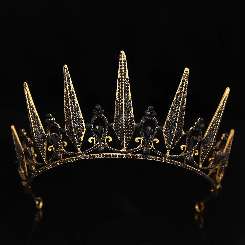 Wedding Crown Gold Silver Color Rhinestone Crystal Diadem