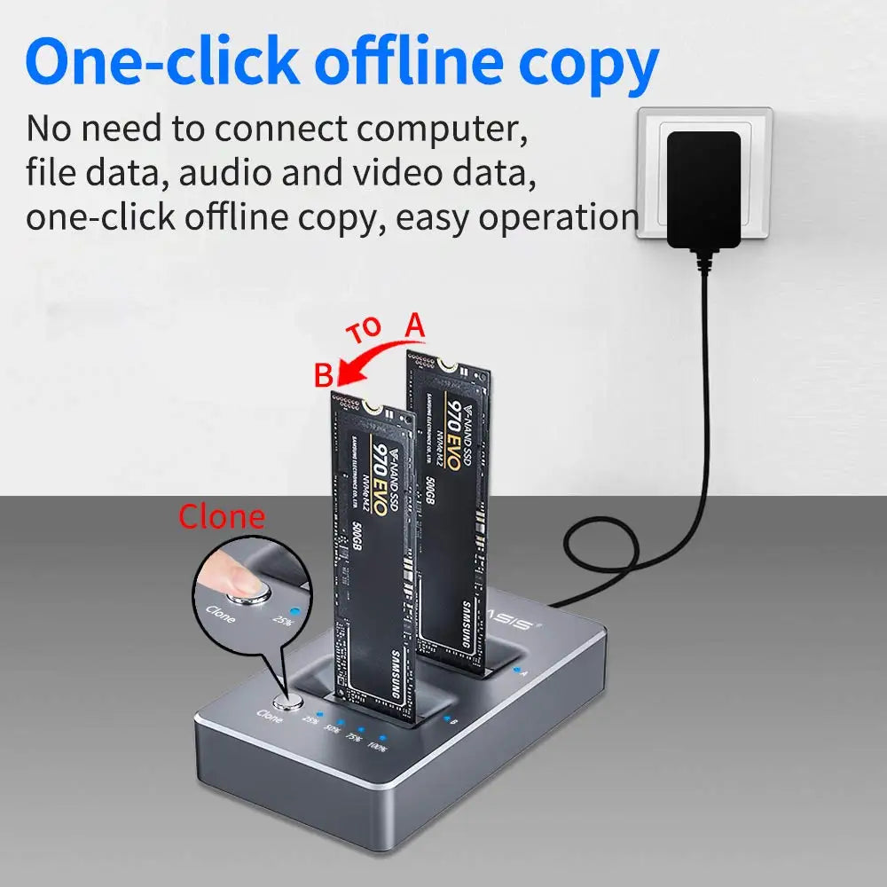 Acasis M.2 External Hard Drive NVME Dual Bay