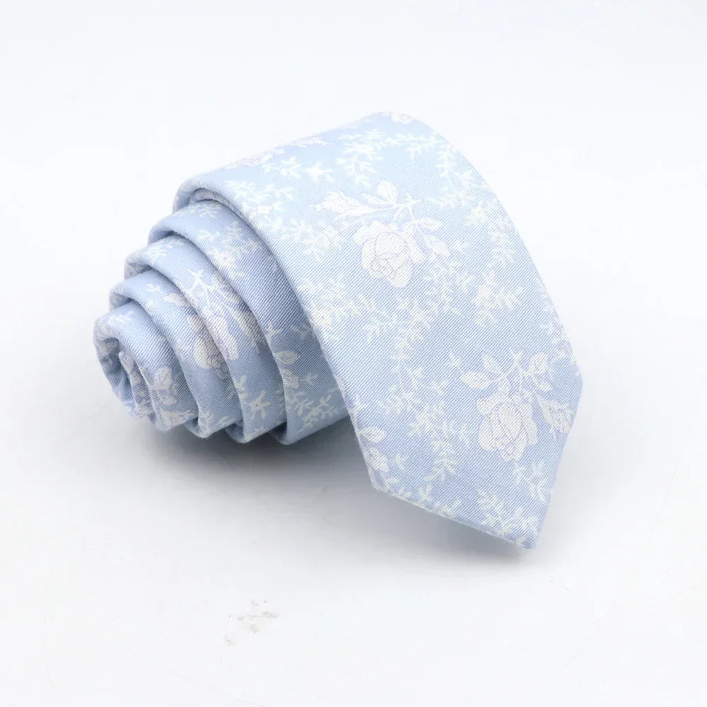 New Floral Tie For Men Skinny Casual Cotton