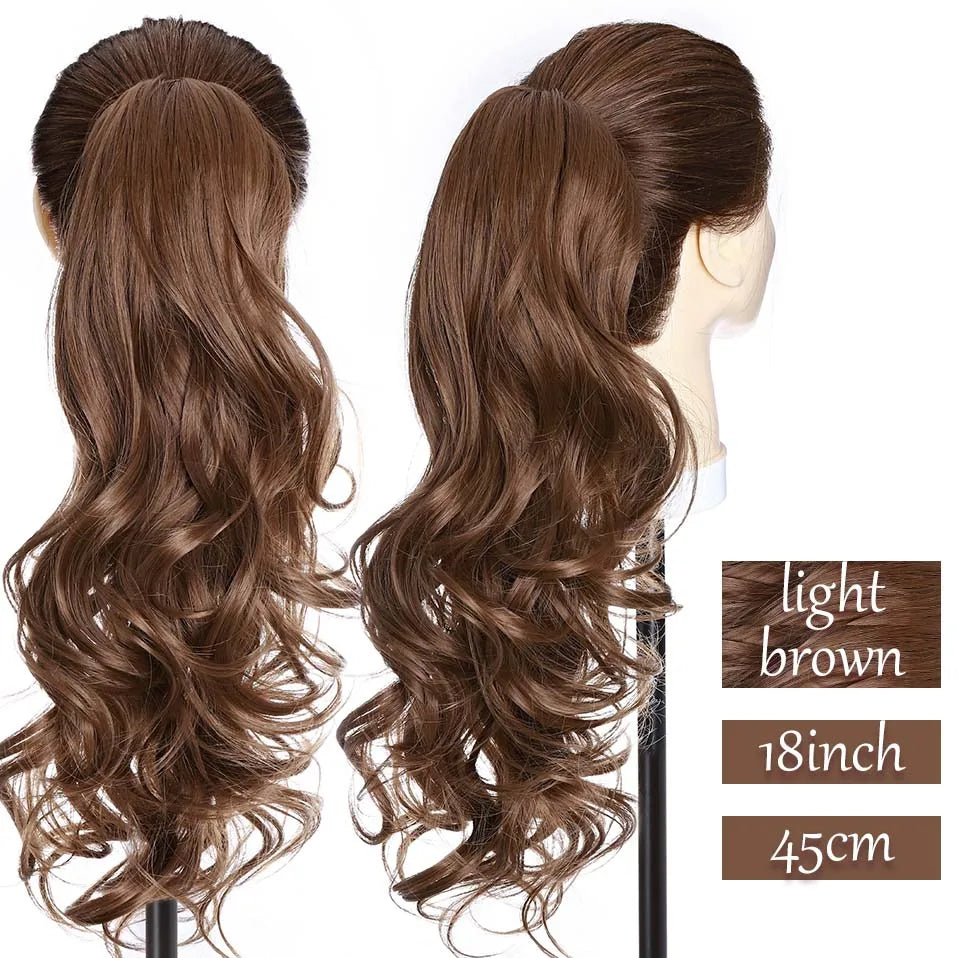 S-noilite Synthetic Long Wavy Fake Ponytail Extension Hair