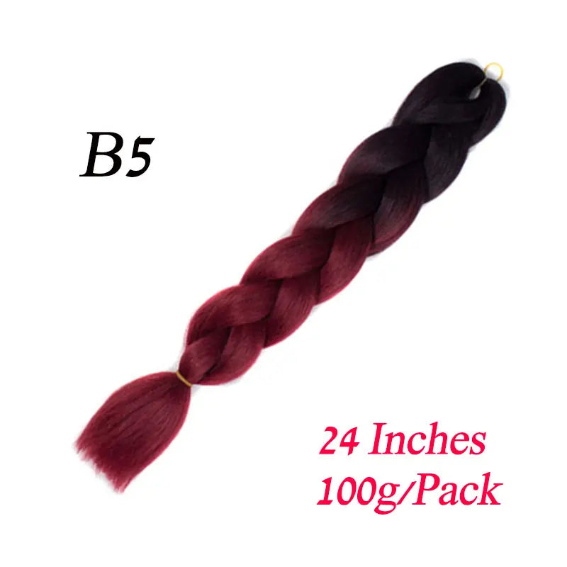 Synthetic Jumbo Braiding Hair Extension 24 " Heat