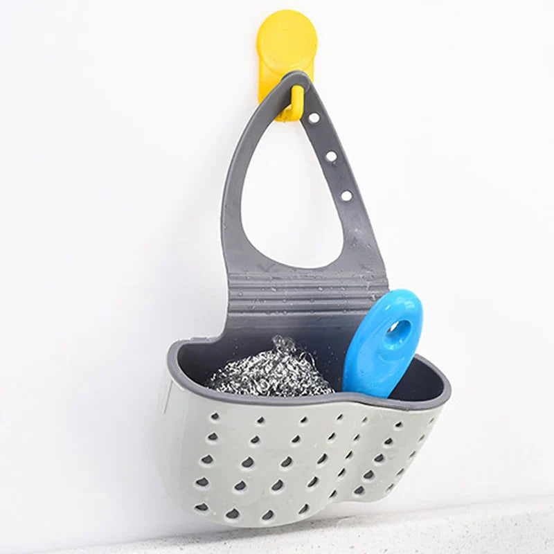 Kitchen Storage Drain Basket Soap Sponge Holder Kitchen