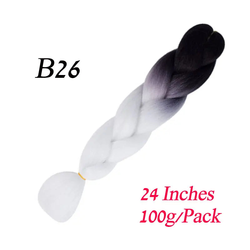 Synthetic Jumbo Braiding Hair Extension 24 " Heat