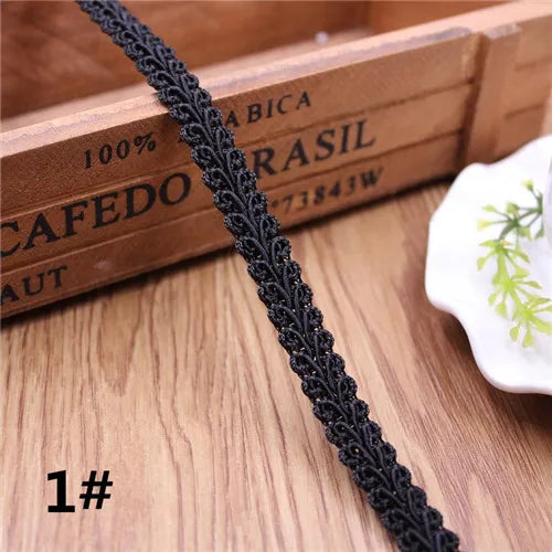 12mm Curve Cotton Lace Trim Centipede Braided Ribbon