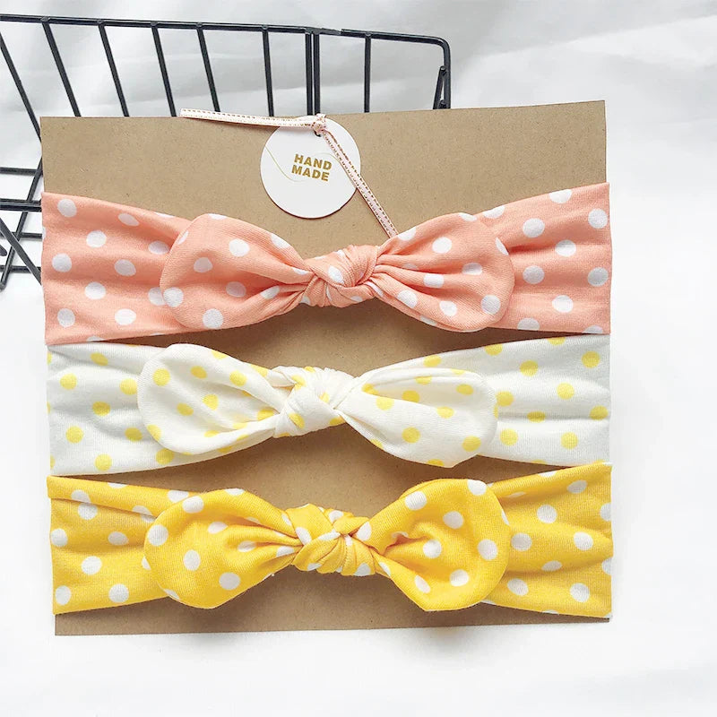 3pcs/lot Solid Nylon baby headband Bow Headbands For