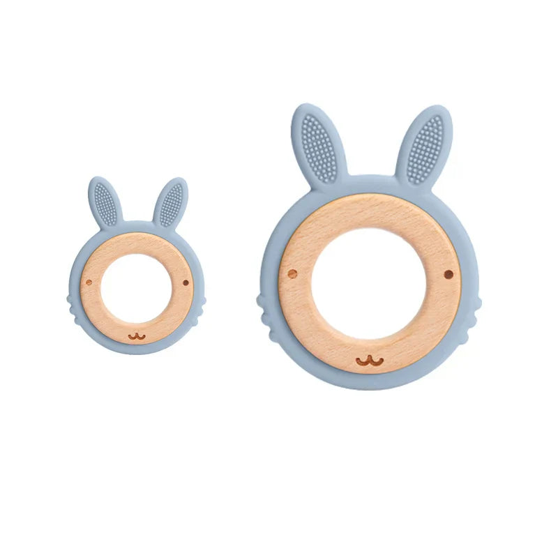 Bite Bites 2pcs/1set Baby Teeth Silicone Cartoon Rabbit