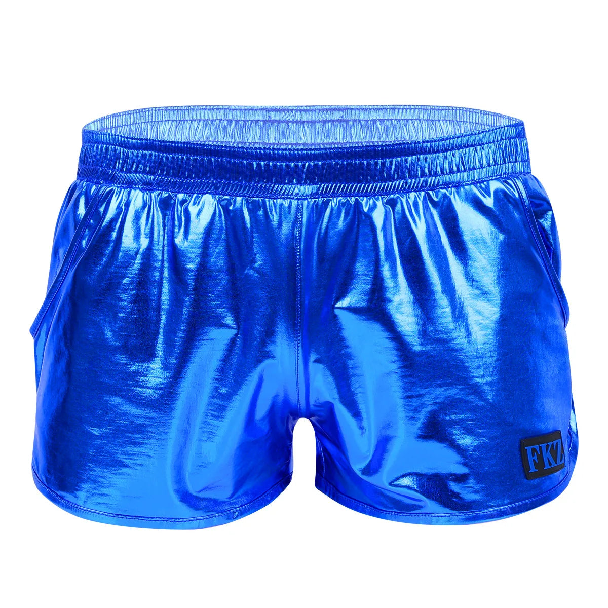 Mens Holographic Shiny Metallic Boxer Briefs Casual Loose
