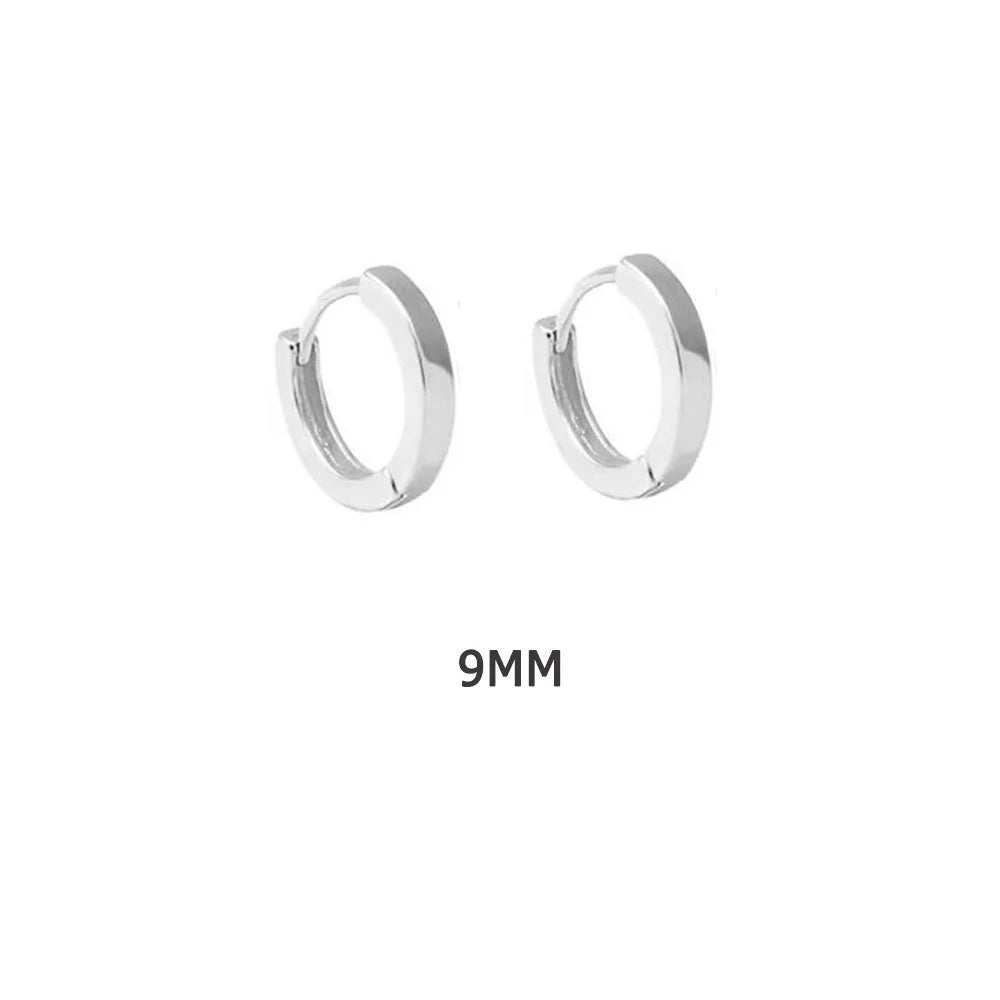 ANDYWEN 925 Sterling Silver Gold Plain 5mm 6mm