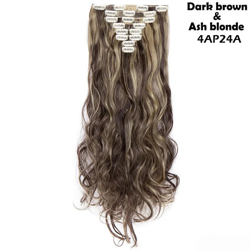 S-noilite Synthetic 24inch 140g 8PCS/set Clip In On