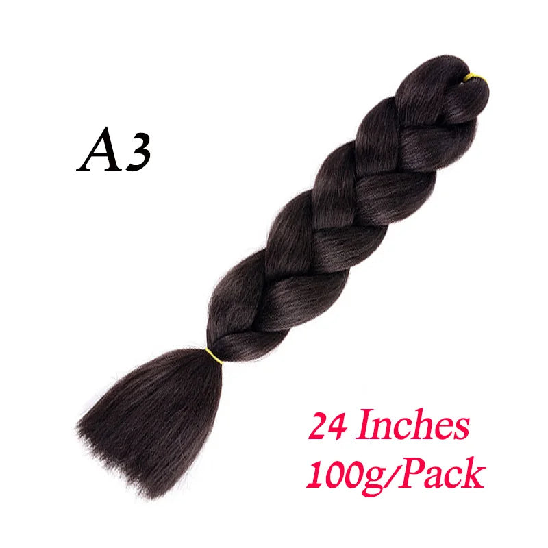 Synthetic Jumbo Braiding Hair Extension 24 " Heat