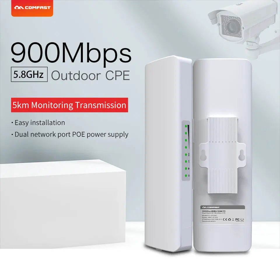 COMFAST 900Mbps 5KM Long Distance Outdoor Wireless Bridge