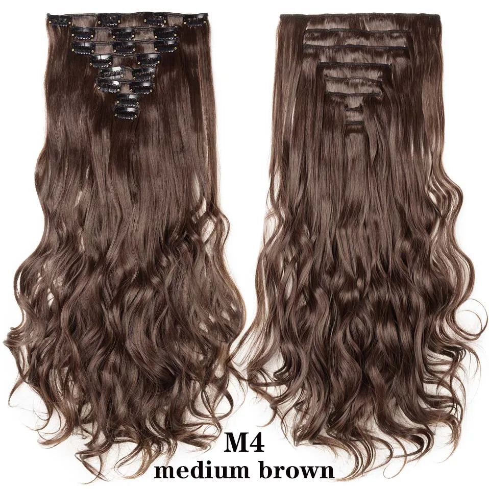 HAIRRO 24Inches 170g 36 Colors Long Straight Synthetic