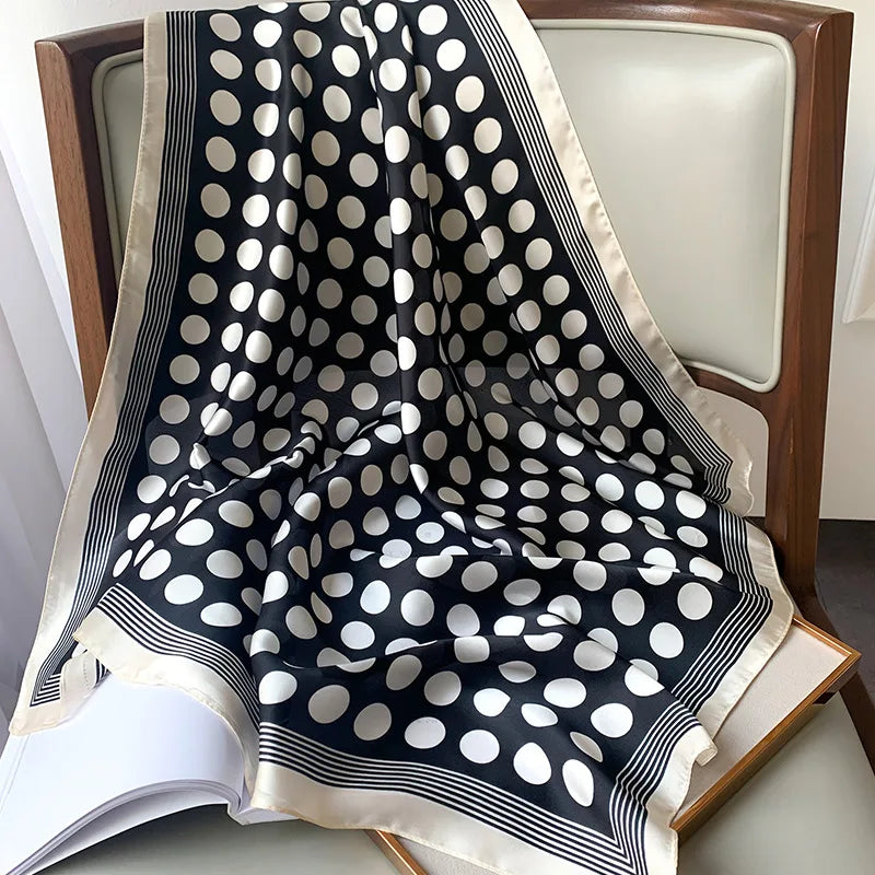 Fashion Scarves for Women Shawl Print Silk Satin