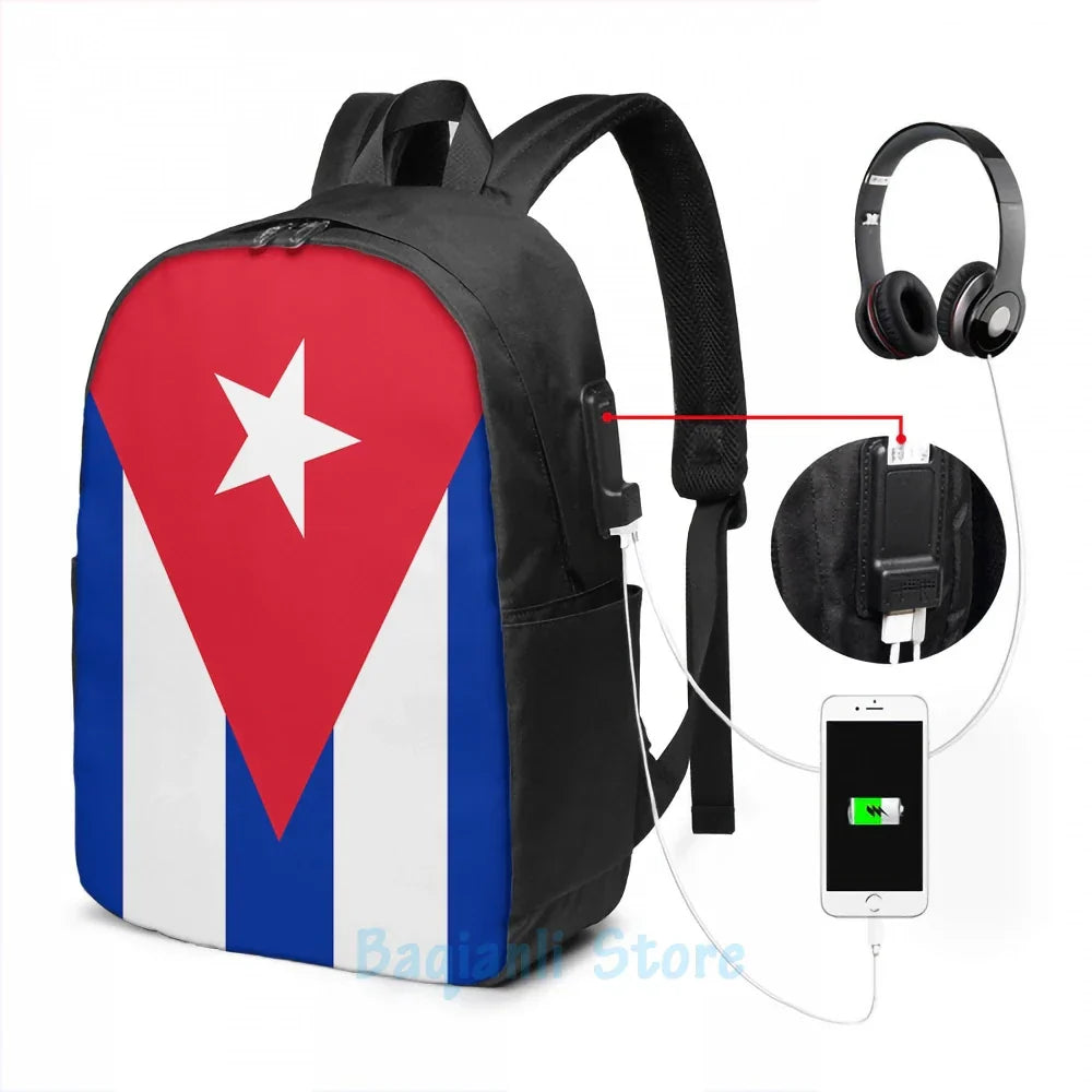 Funny Graphic print Patriotic Cuba Flag USB Charge