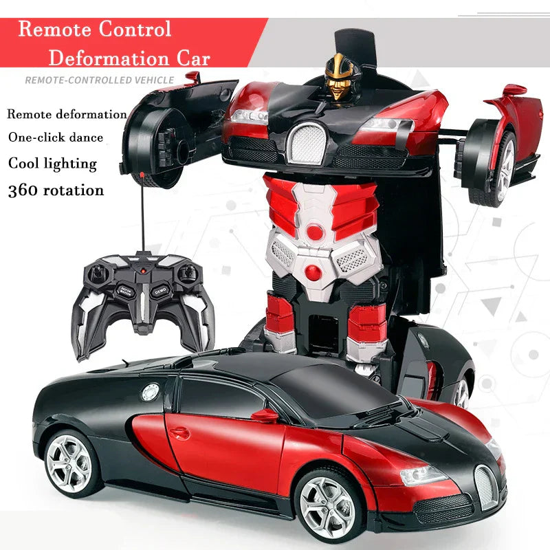 2IN1 Electric RC Car Transformation Robots One-key Deformation