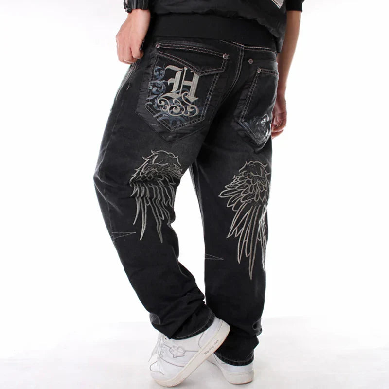 Nanaco Man Loose Baggy Jeans Hiphop Skateboard Denim