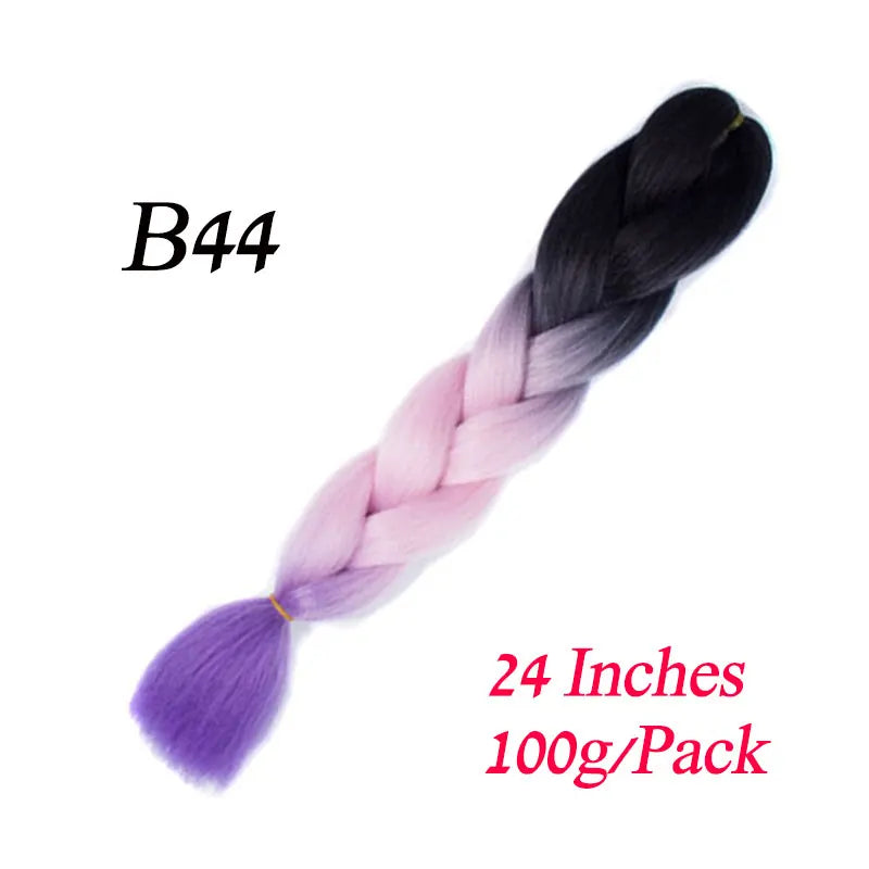 Synthetic Jumbo Braiding Hair Extension 24 " Heat