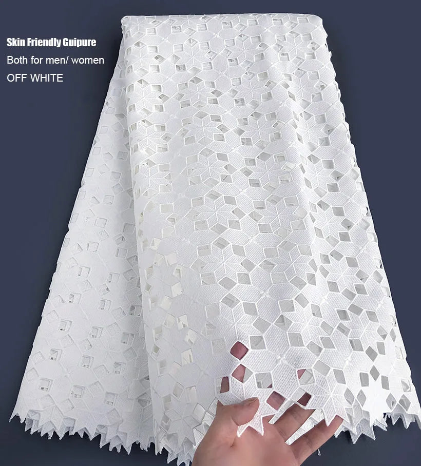 Skin friendly 5 Yards Top Class Guipure Lace