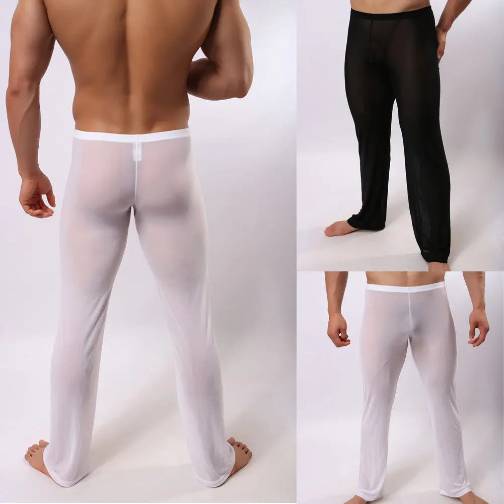 Hirigin Mens Sexy Soft Mesh Sheer Seethrough Stretch