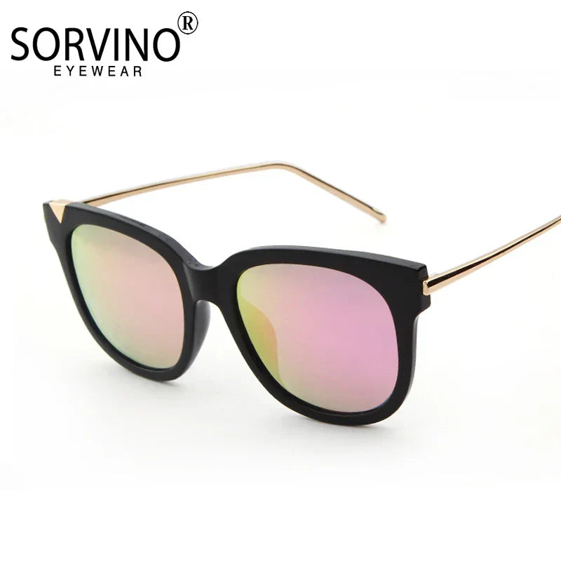 Trendy Cat Eye Metal Polarized Sunglasses Men Driving